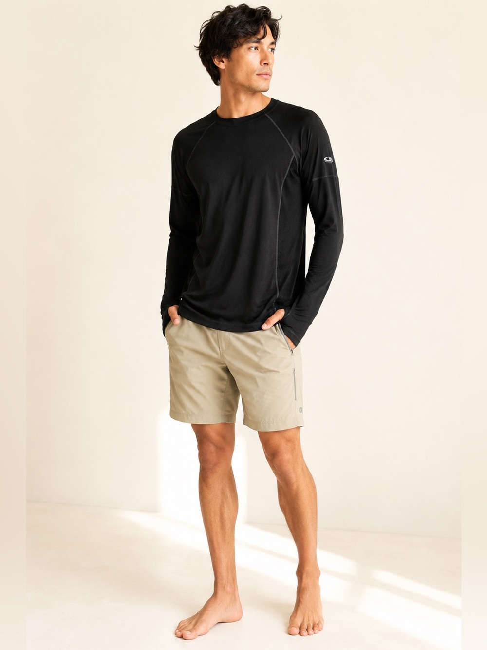 Icebreaker GT 200 Merino Thermal Base Layer Thumbhole Top Black Sz XL